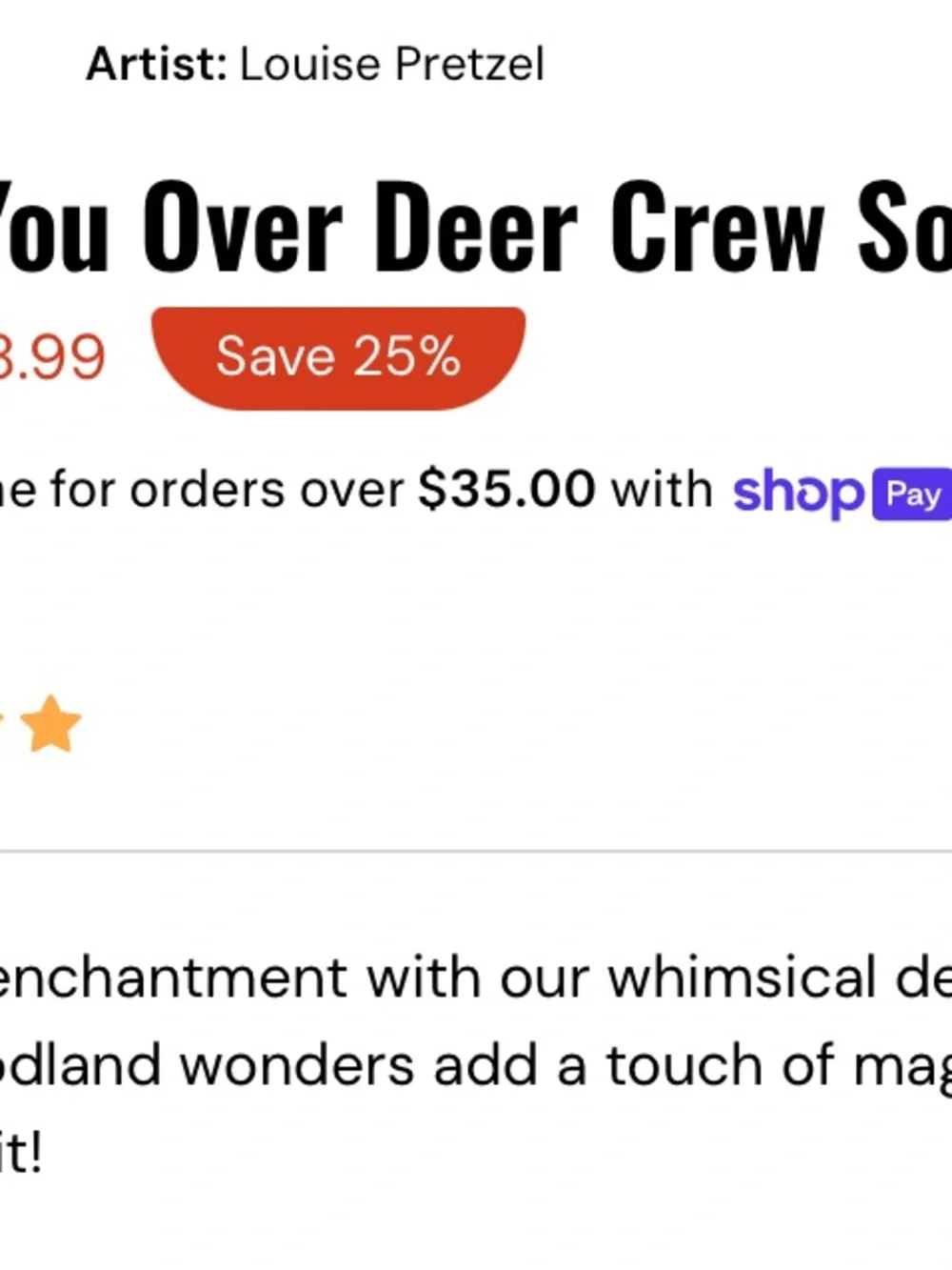 Deer/woodland friends socks - free add on